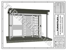 Canopy Full Height Height Single Turnstile ADA Gate 