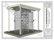 canopy Full Height Tandem Turnstile