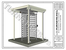 canopy Full Height Single Turnstile