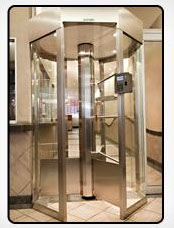 Half Height Glass Turnstile