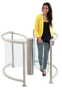 Automatic Half Height Revolving Door Turnstiles